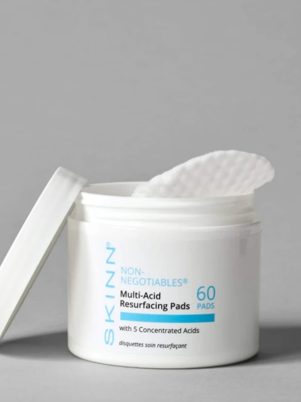 SKINN Multi-Acid Resurfacing Pads – White with Light Blue Accents